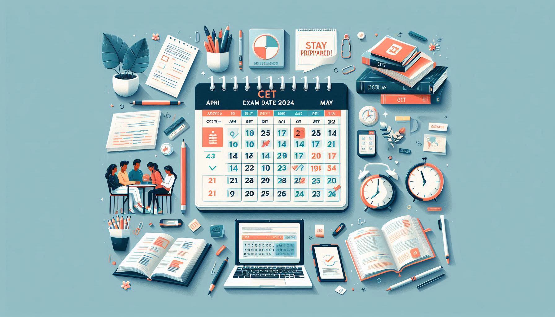 CET Exam Date 2024: Calendar, Study Materials, and Students Preparing for Exams